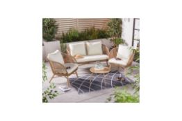Luxury Rope Effect Furniture Set - Set of 4. Enjoy those lazy days in the garden with this