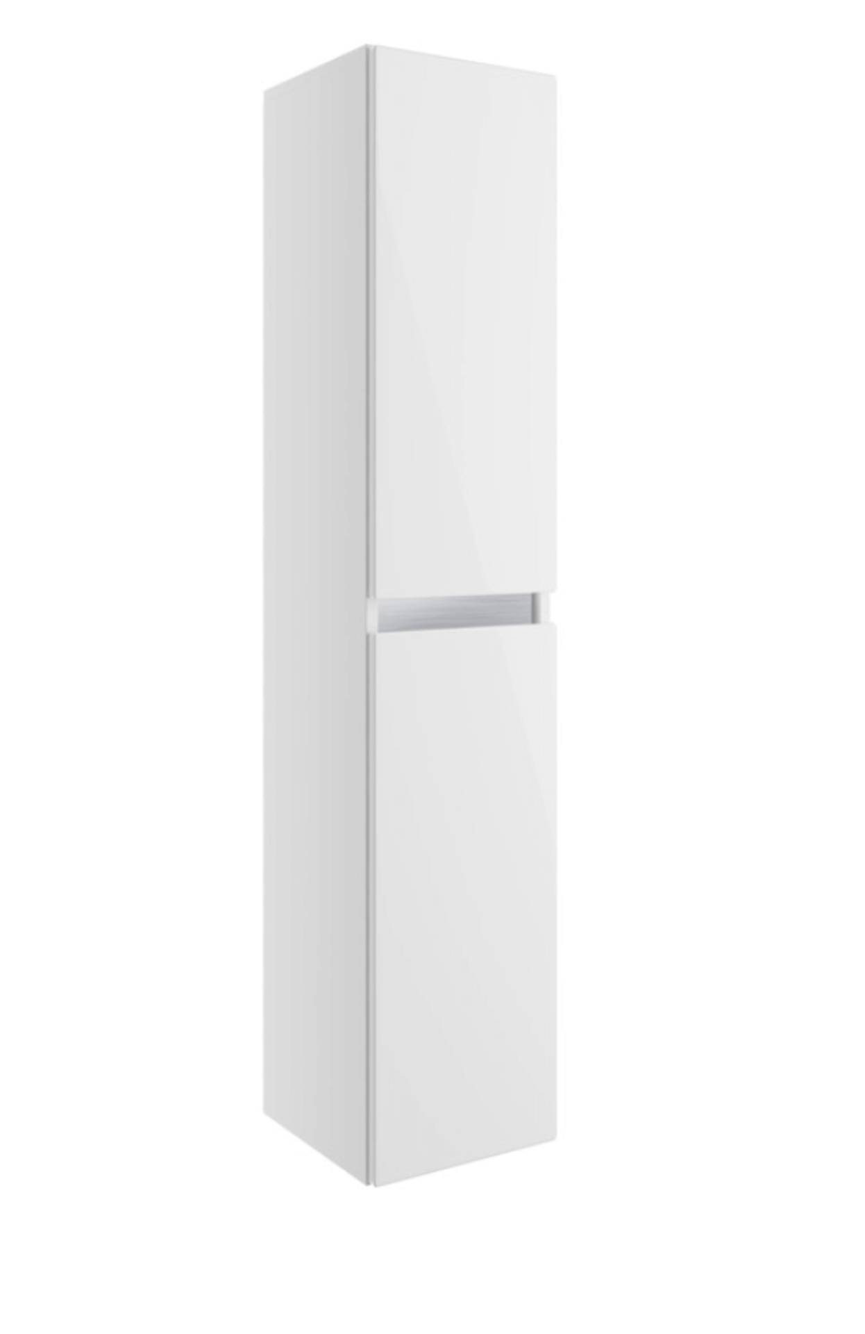 NEW (40G) Carino 300 2 Door Wall Hung Tall Unit - White Gloss. RRP £140.99. Designer, modular