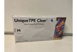 2000 X BRAND NEW UNIQUE TPE CLEAR POWDER FREE GLOVES SIZE LARGE R18