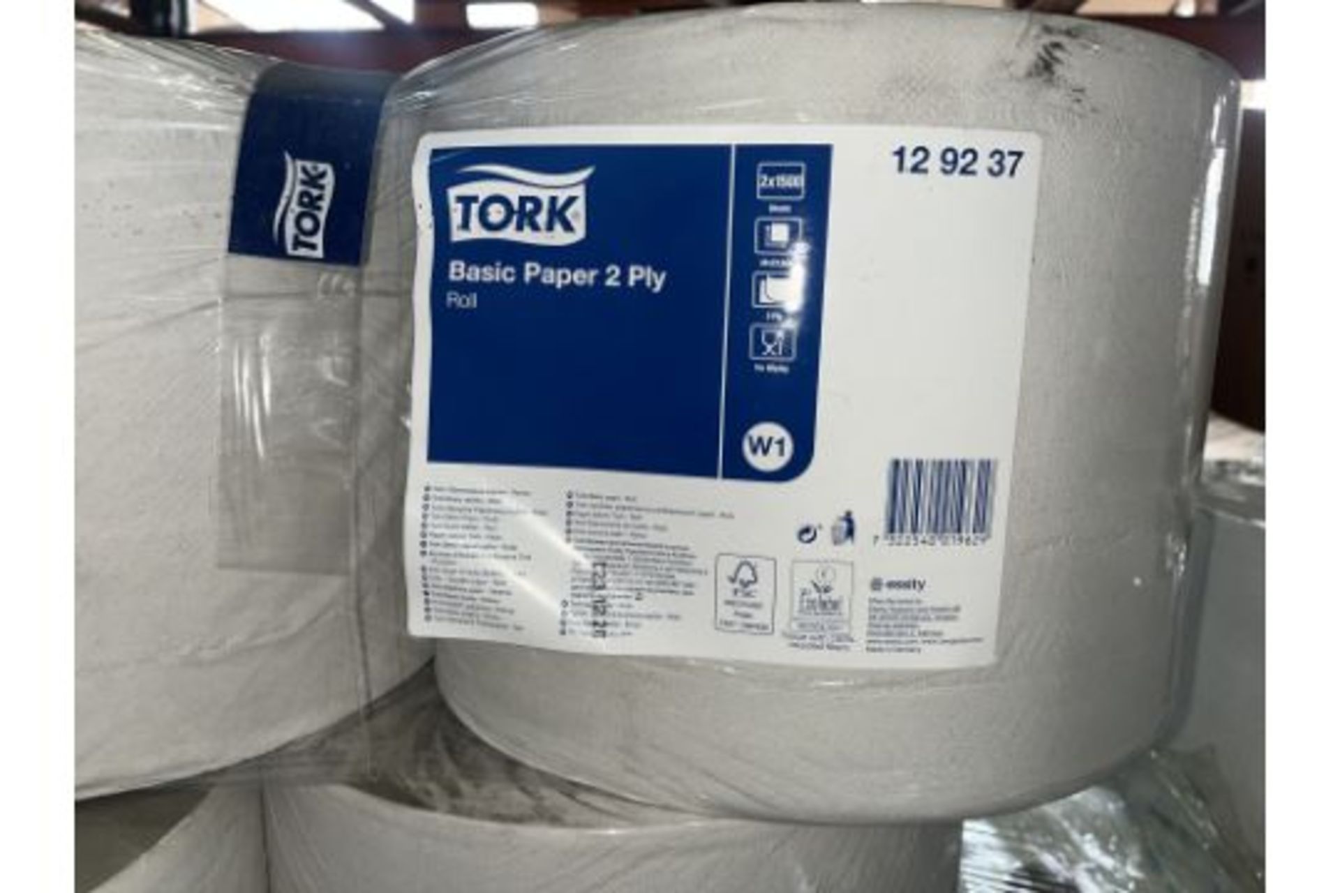 5 X BRAND NEW PACKS OF 2 TORK 129237 PAPER ROLLS 2PLY 1500 SHEETS PER ROLL RRP £55 EACH R17C