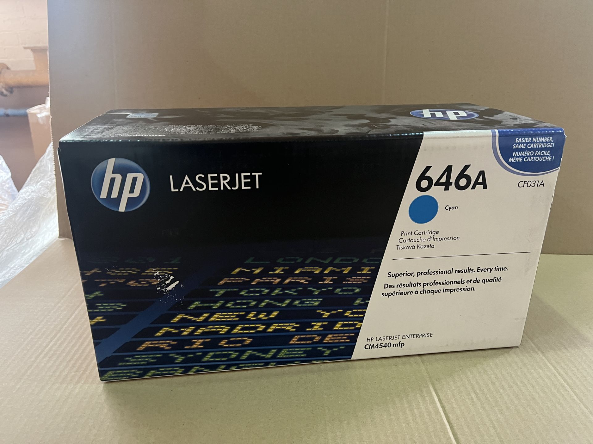 BRAND NEW HP 646A CYAN STANDARD CAPACITY TONER 12.5K PAGE YIELD FOR HP LASER JET ENTERPRISE RRP £