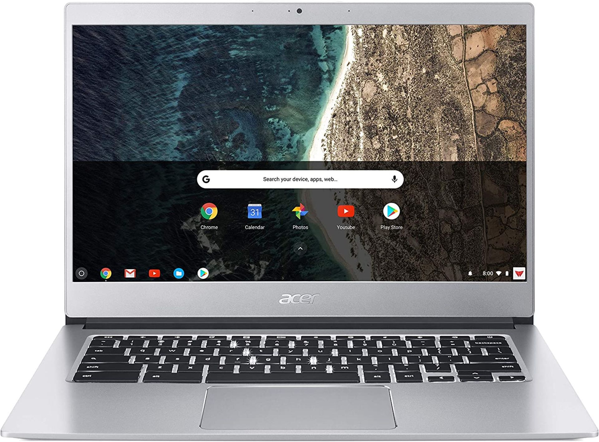 BRAND NEW ACER CHROMEBOOK INTEL N3350 4GB 32GB EMMC 14 INCH CHROME OS SILVER