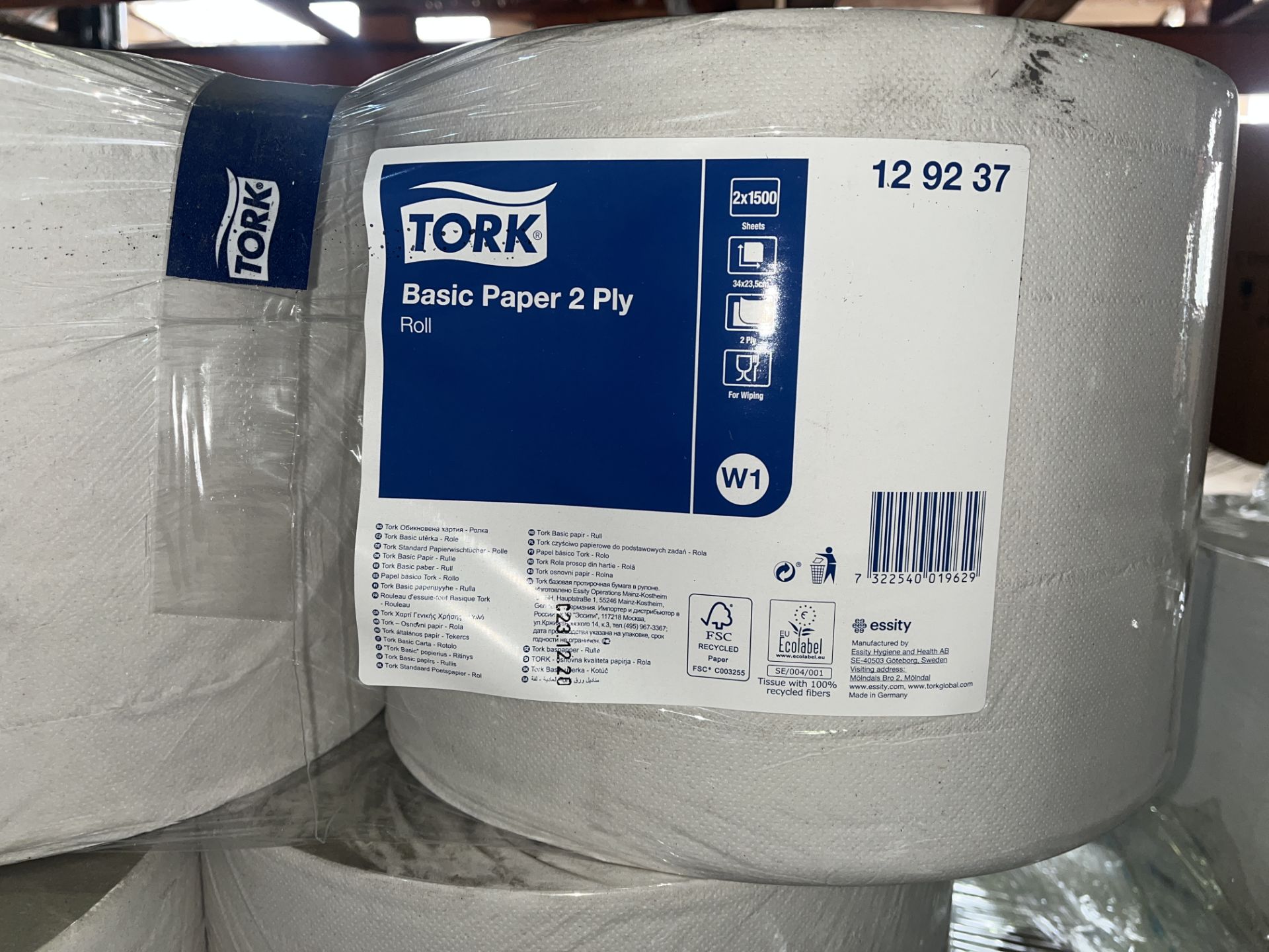 5 X BRAND NEW PACKS OF 2 TORK 129237 PAPER ROLLS 2PLY 1500 SHEETS PER ROLL RRP £55 EACH R17C