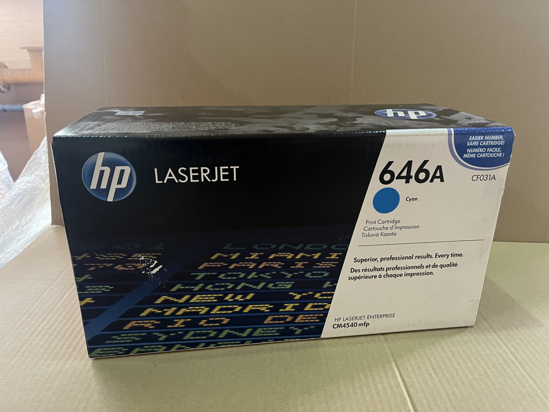 BRAND NEW HP 646A CYAN STANDARD CAPACITY TONER 12.5K PAGE YIELD FOR HP LASER JET ENTERPRISE RRP £