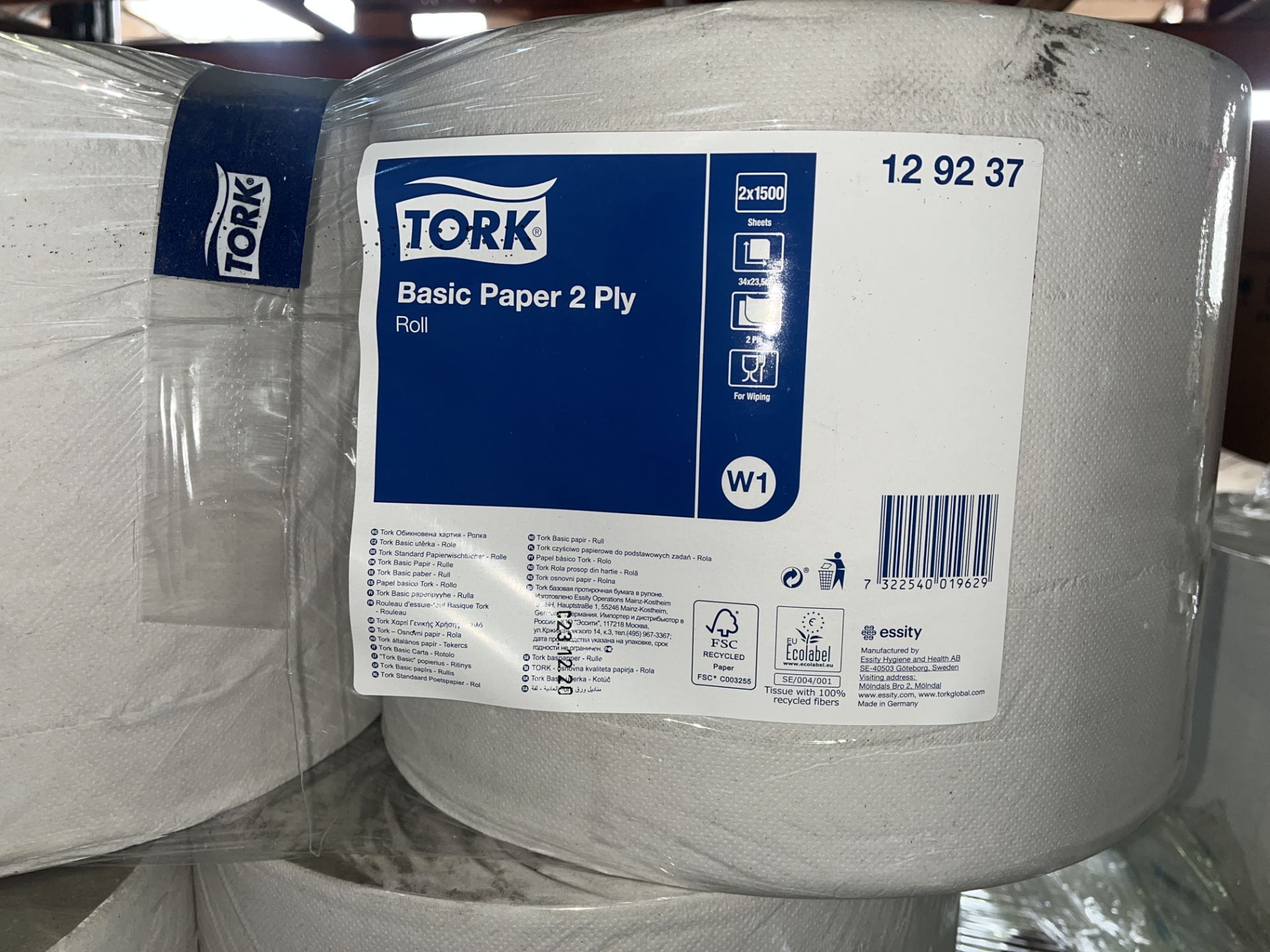 5 X BRAND NEW PACKS OF 2 TORK 129237 PAPER ROLLS 2PLY 1500 SHEETS PER ROLL RRP £55 EACH R17C