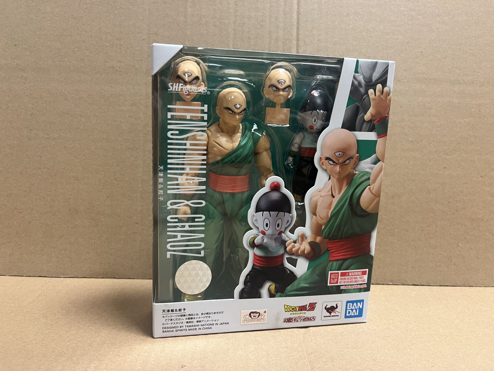 BRAND NEW DRAGON BALL Z S.H FIGURES TENSHINHAN AND CHAOZ RRP £150 EBR3