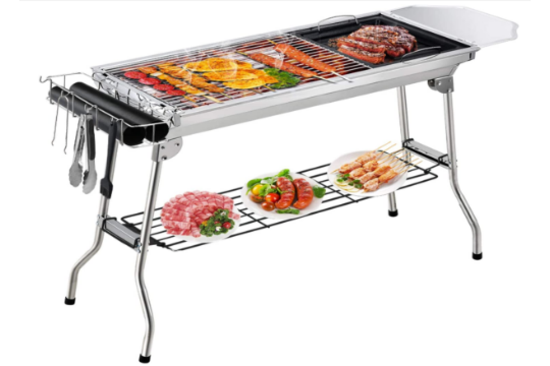 BRAND NEW LARGE BBQ GRILL WITH UNDER STORAGE SHELF RRP £220