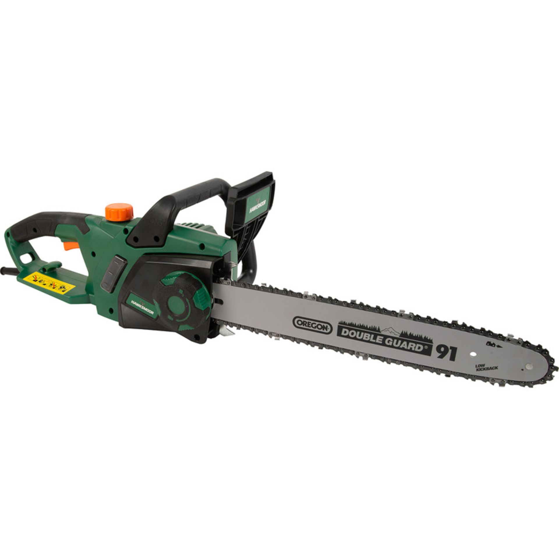 Hawksmoor 2.2kW 40cm Electric Chainsaw 230V. 40cm Oregon bar and chain • Automatic chain lubrication