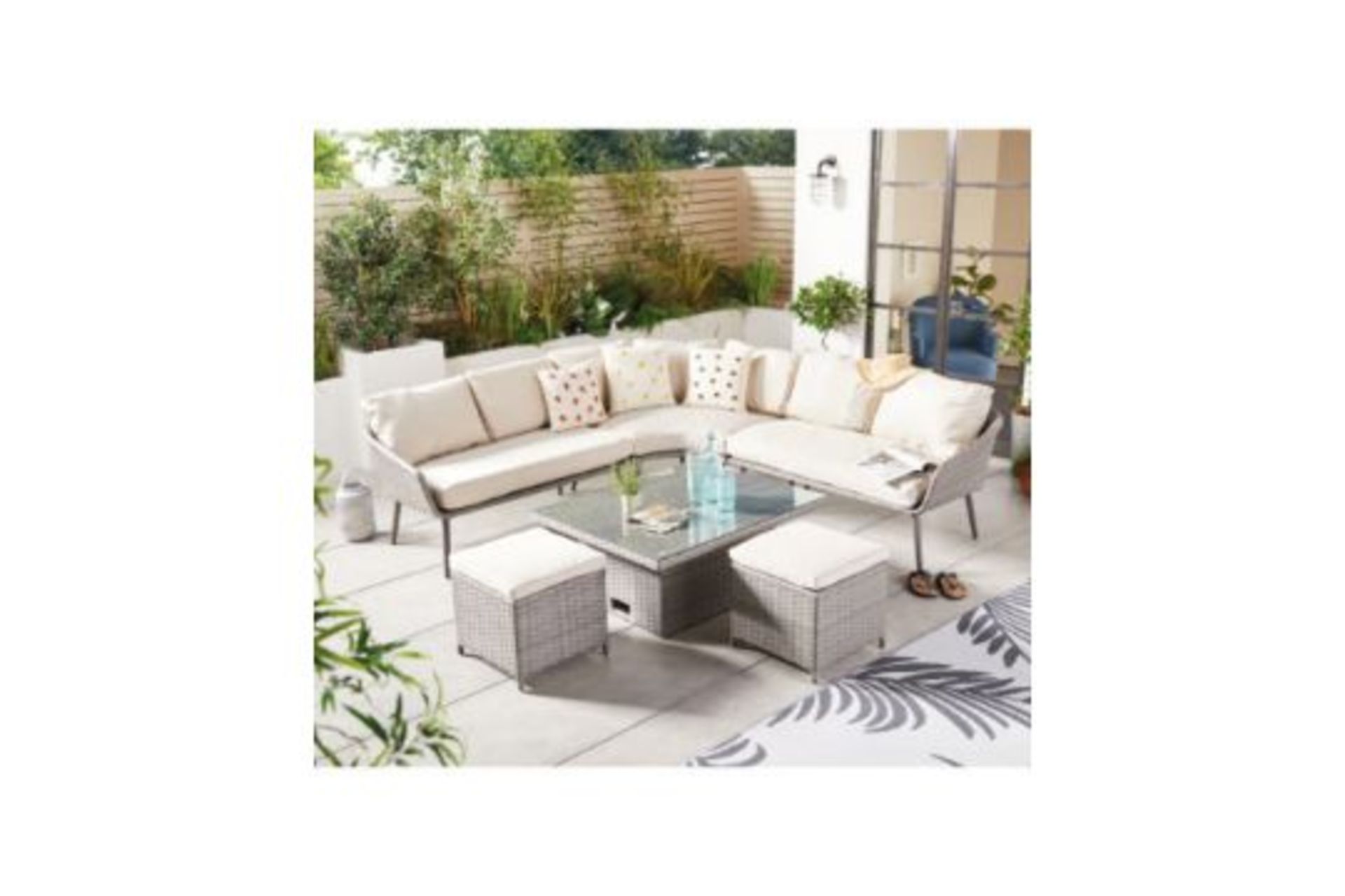 Multifunctional Lounge & Dining Corner Sofa Dining Set. Enjoy the warmer weather with this Luxury