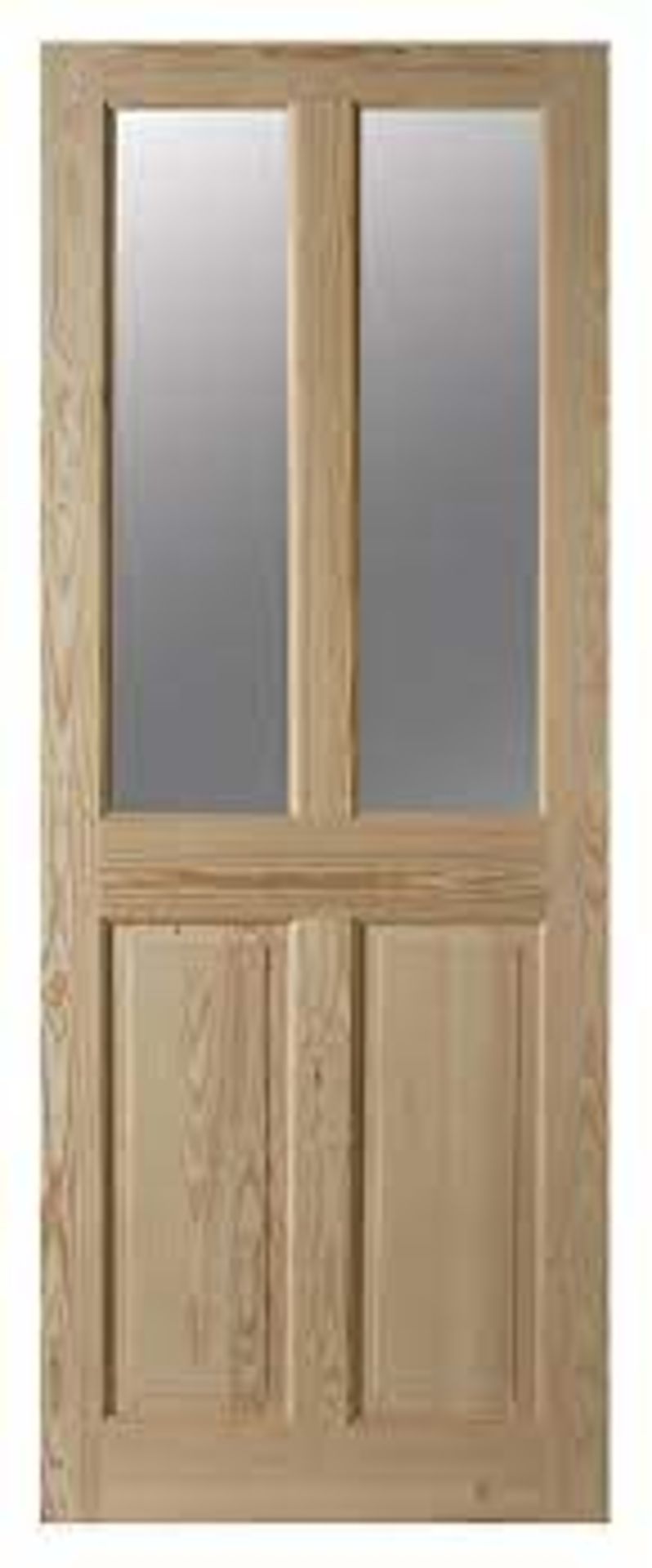 BRAND NEW 4 PANEL GLAZED CLEAR PINE LH AND RH INTERNAL DOOR 1981 X 838MM RRP £114 R4