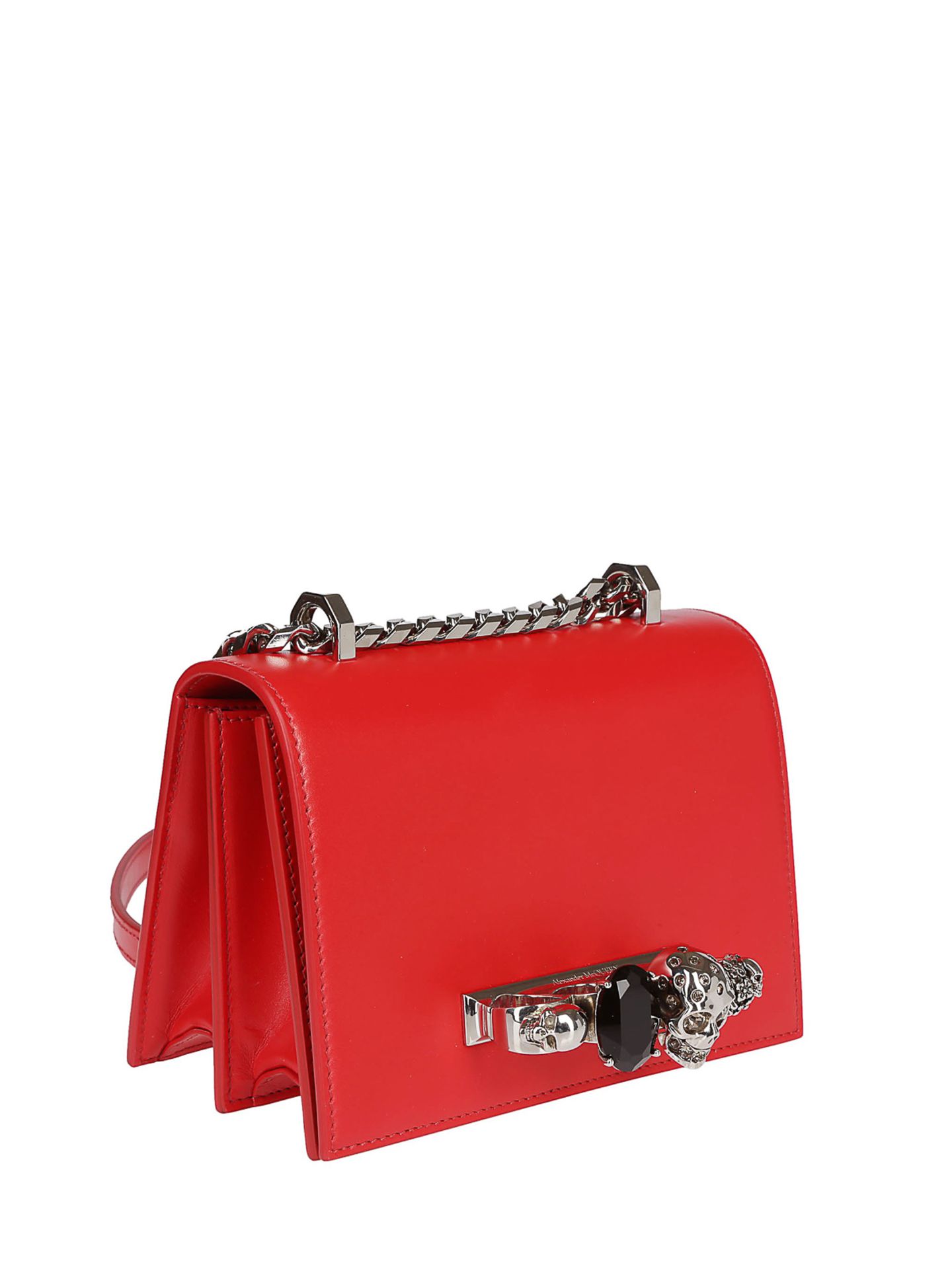 Alexander Mcqueen Red small Jewelled Satchel, RRP £1,650. Crafted from smooth calfskin, this compact - Image 2 of 6