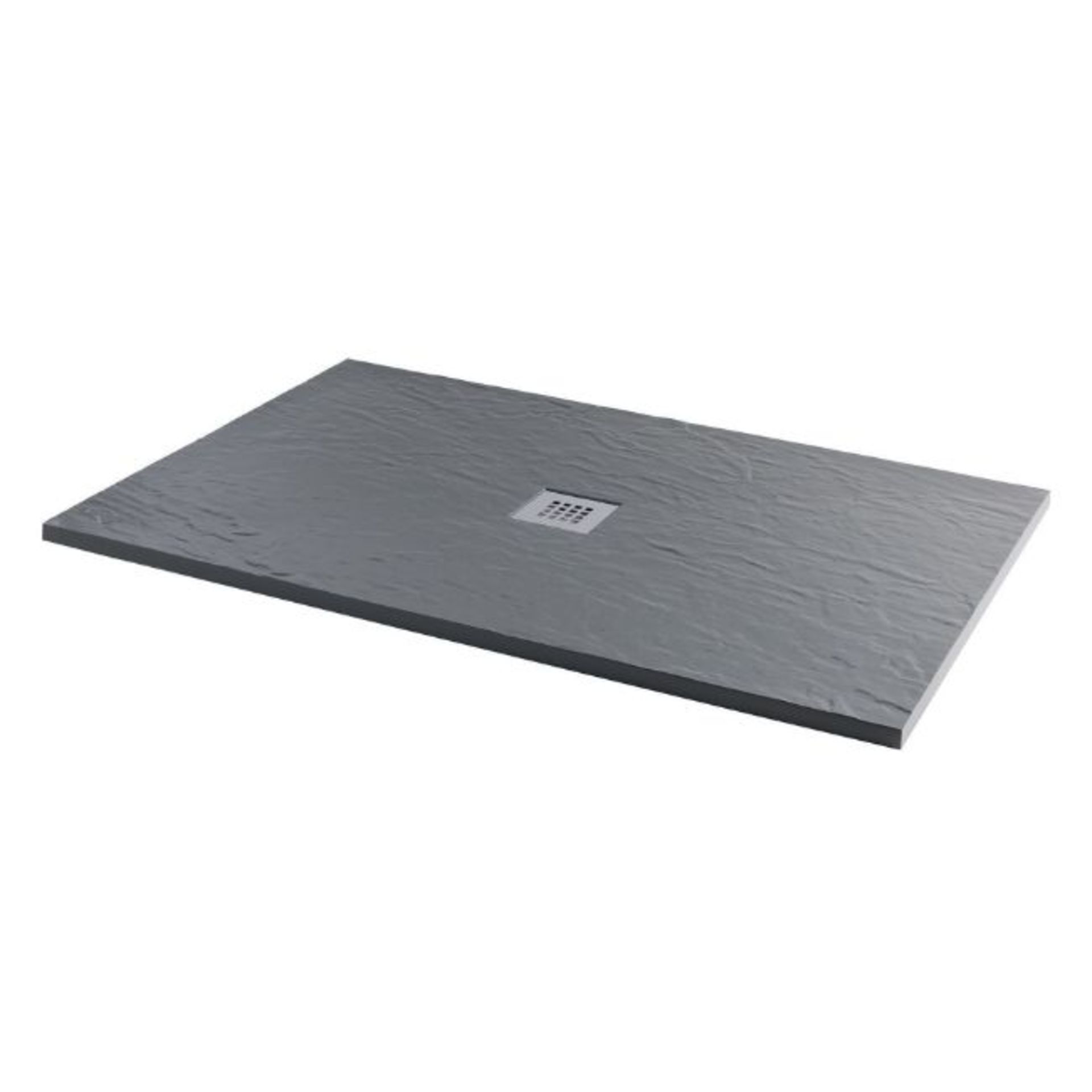 NEW (Z45) 1000x800mm Rectangular Slate Effect Shower Tray In Grey. Manufactured In The Uk From - Image 2 of 2