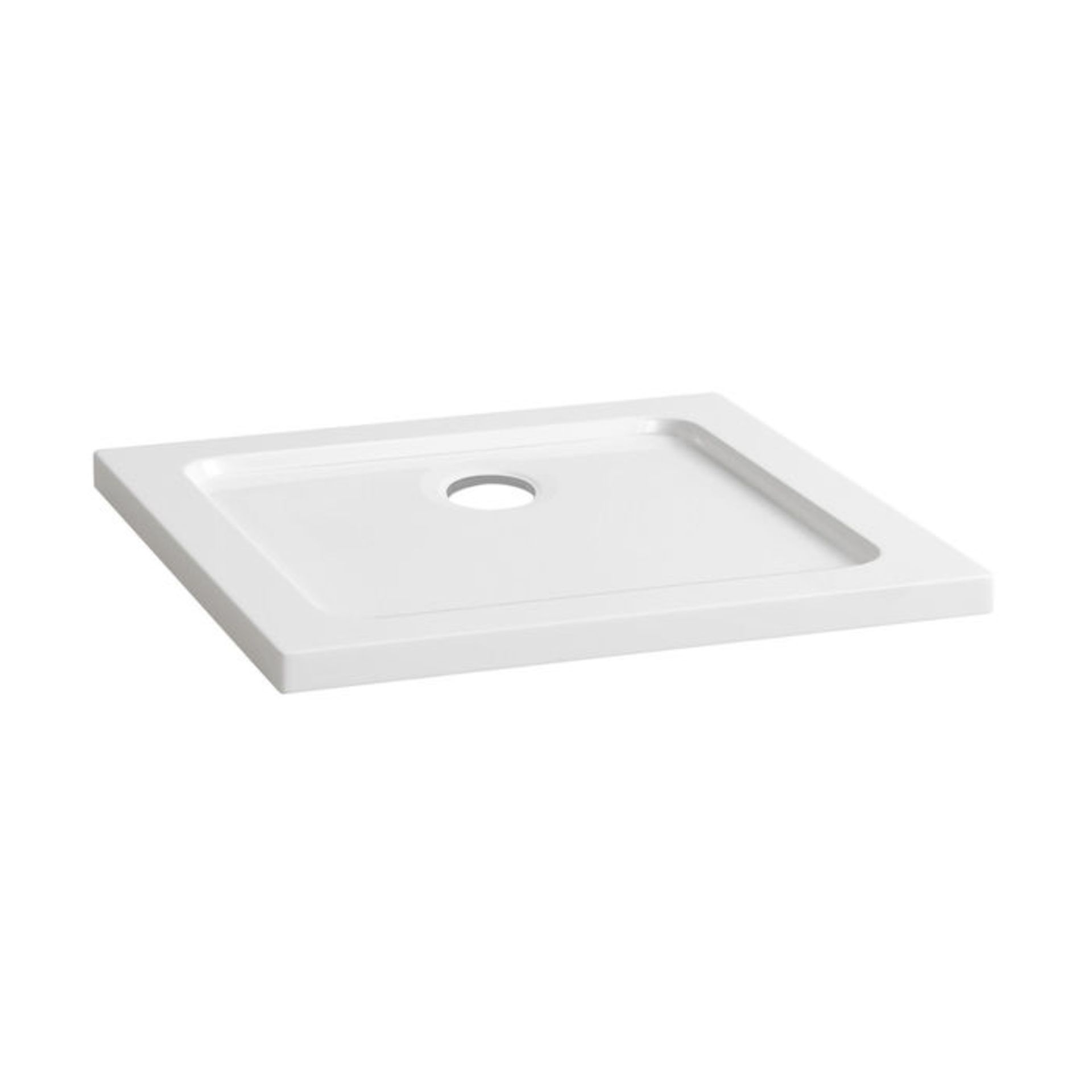 NEW (Z37) 800x800mm Square Ultra Slim Stone Shower Tray. Low profile ultra slim design Gel coated