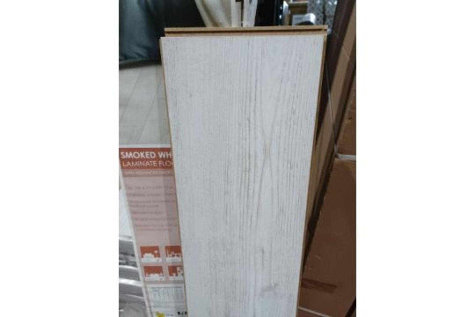 9 X NEW PACKS OF ARLBERG SMOKED WHITE PINE EFFECT LAMINATE FLOORING 194X1286MM EACH PACK CONTAINS - Image 2 of 2