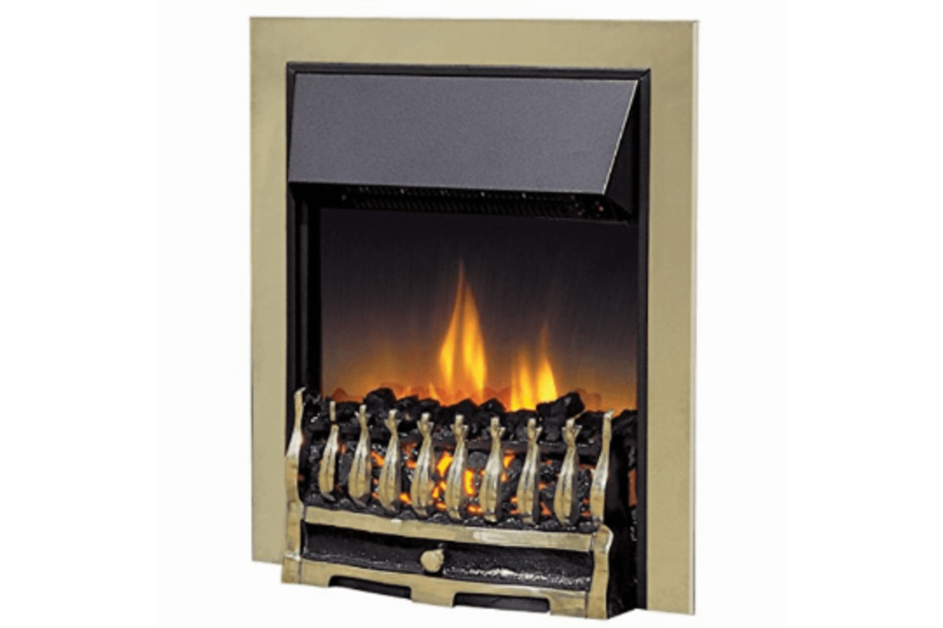 1 X BRAND NEW BOXED Dimplex Wynford Brass Optiflame Inset Electric Fire RRP £370.00. The perfect - Image 2 of 2