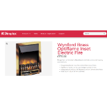 1 X BRAND NEW BOXED Dimplex Wynford Brass Optiflame Inset Electric Fire RRP £370.00. The perfect