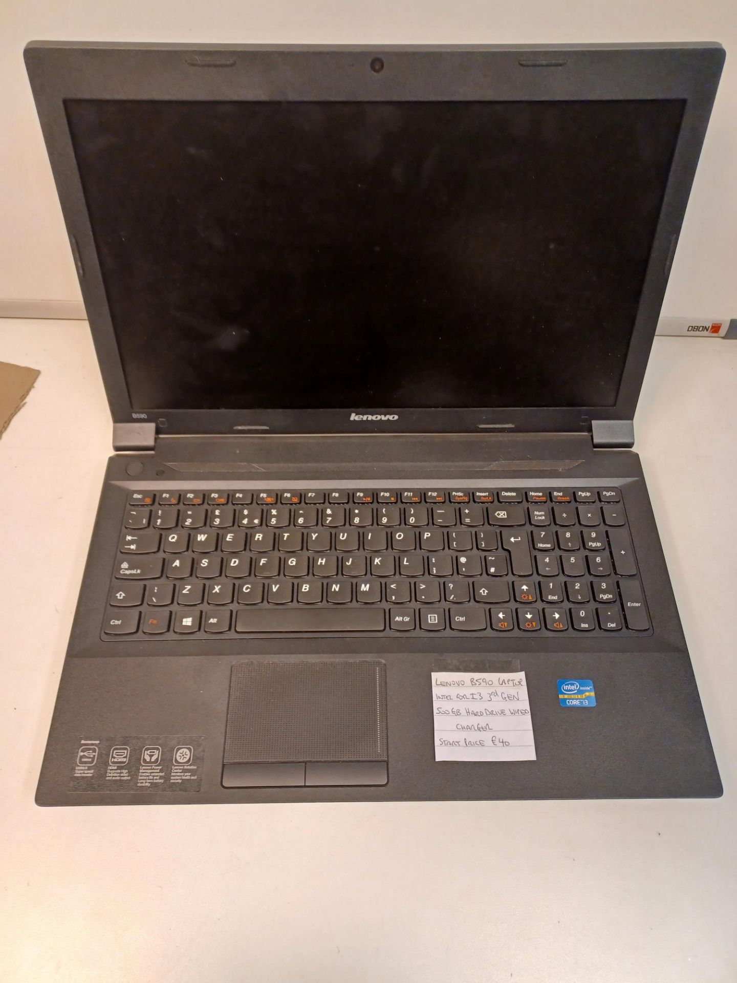 LENOVO B590 LAPTOP INTEL CORE I3 3RD GEN 500GB HARD DRIVE WITH CHARGER