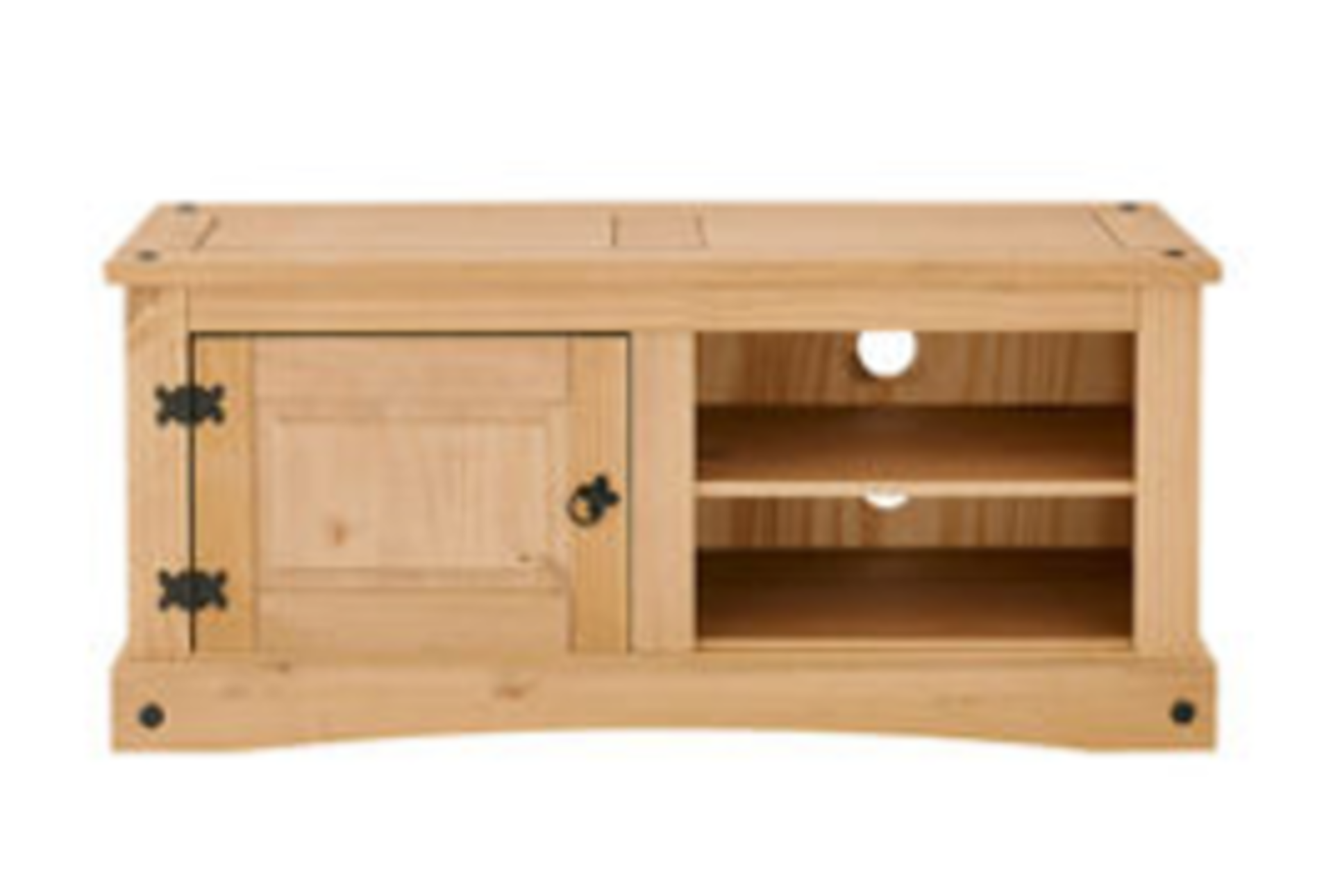 New Boxed - Pine CORONA WIDE TV UNIT. RRP £219. (ROW6)