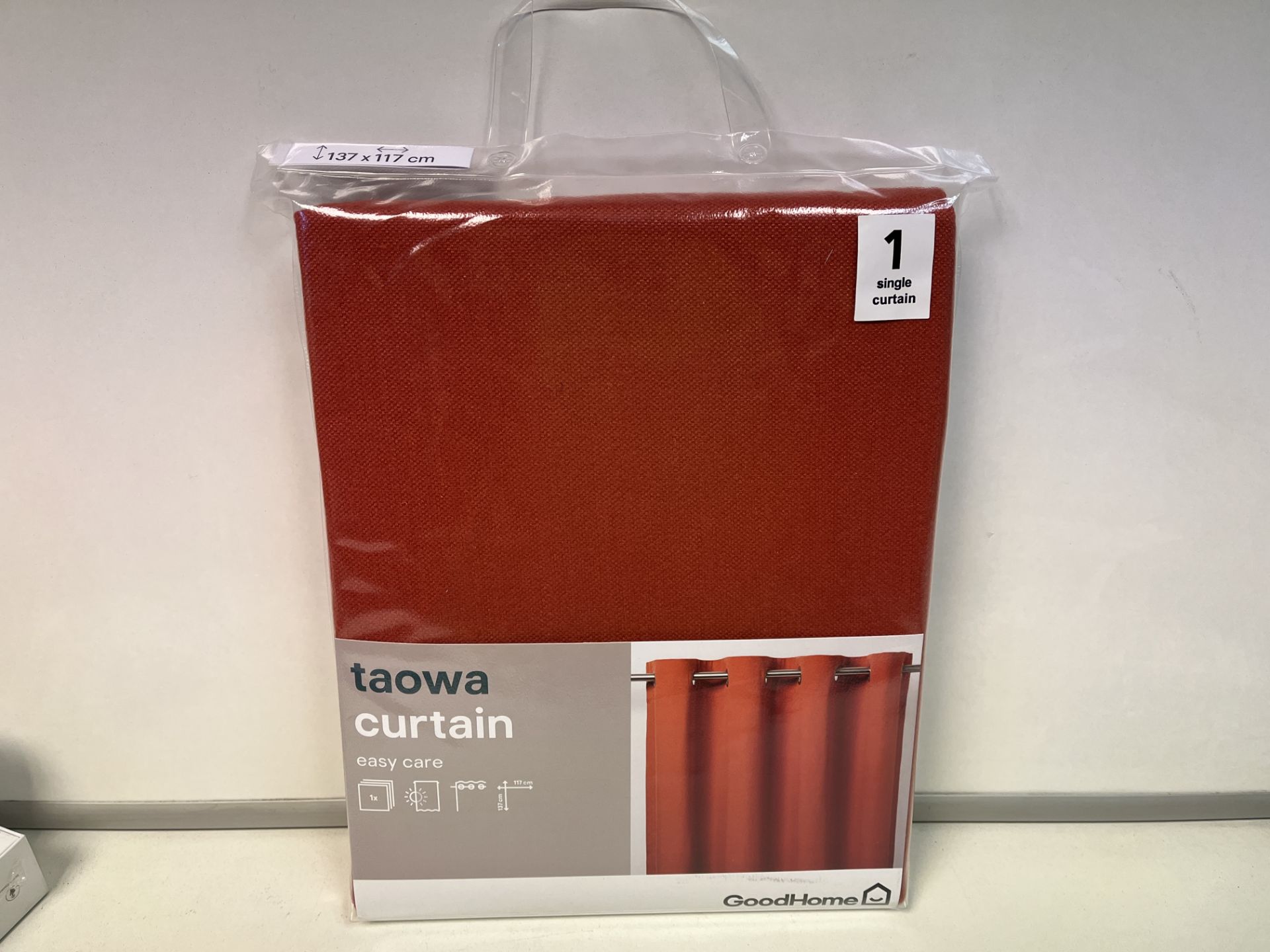 16 X BRAND NEW TAOWA ORANGE RUST CURTAINS 117 X 137CM R9