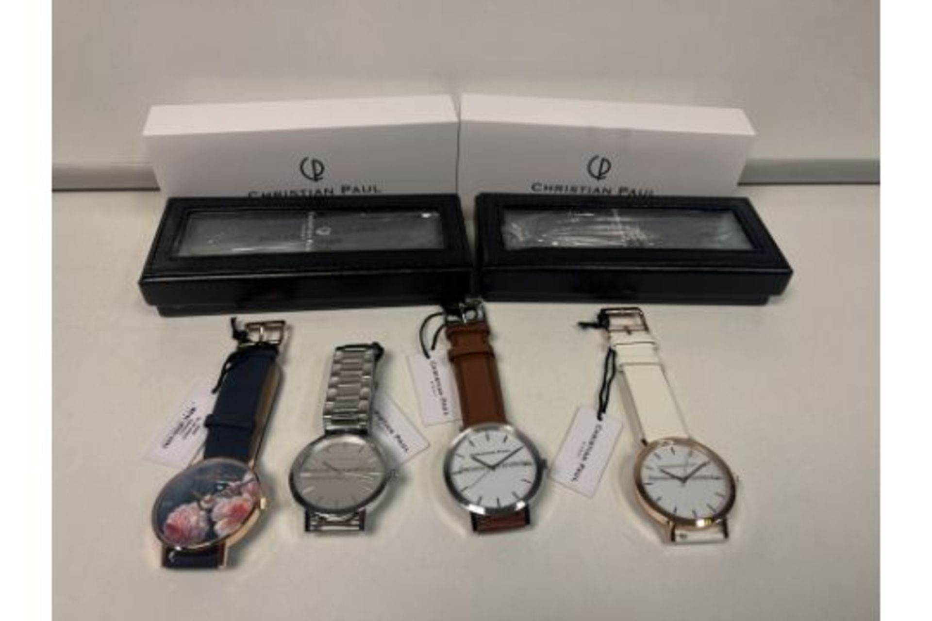 3 X BRAND NEW CHRISTIAN PAUL LUXURY WATCHES IN VARIOUS DESIGNS RRP £99-129 EACH OFF