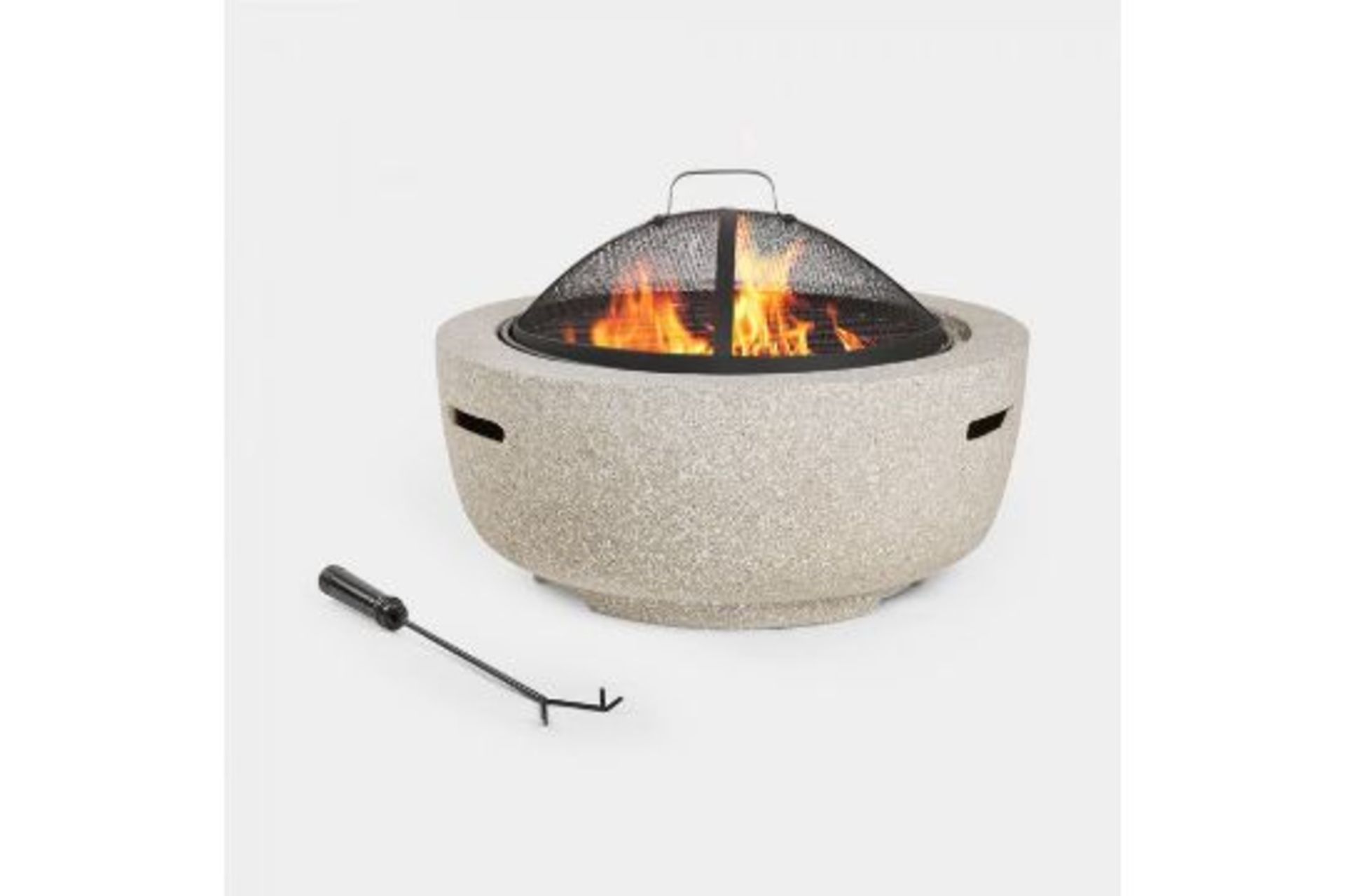 New Boxed - Round MgO Fire Pit (REF702- ROW6). Don’t let the onset of evening curtail your day in