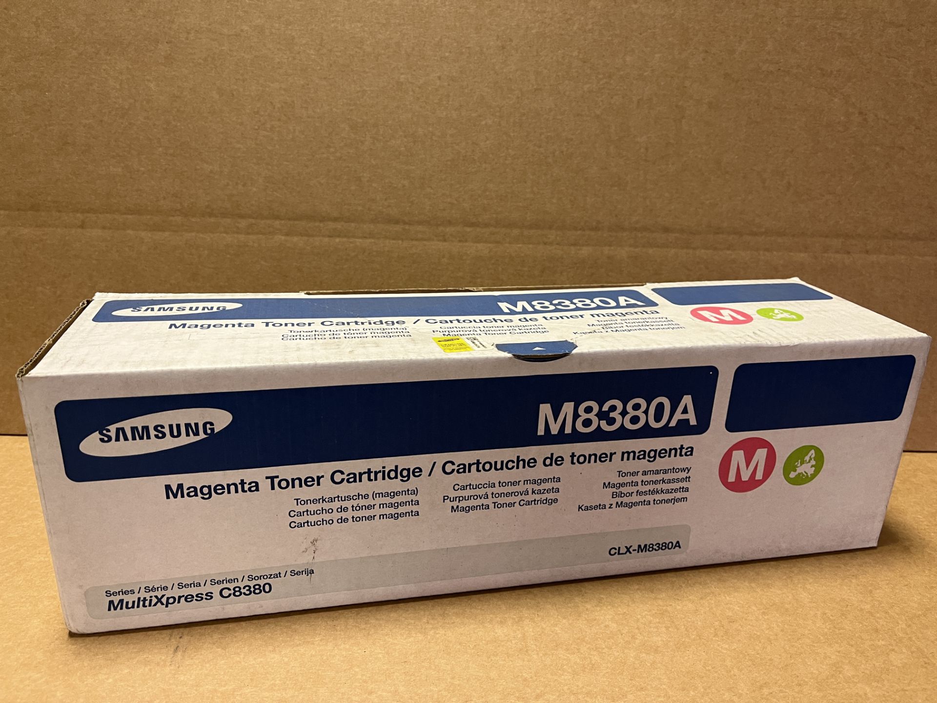 2 X BRAND NEW SAMSUNG CLX-M8380A MAGENTA ORIGINAL TONER CARTRIDGES RRP £221 EACH EBR