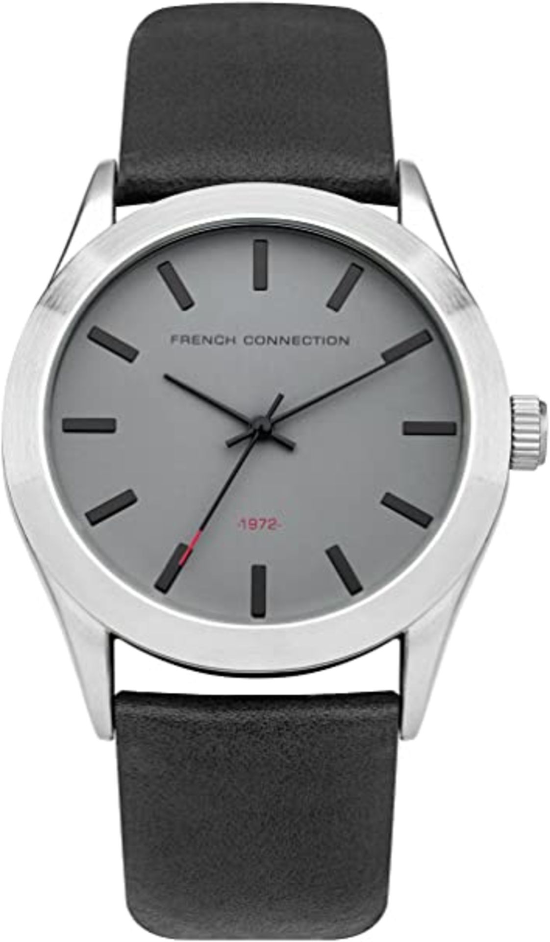 BRAND NEW FCUK BLACK STRAP GREY DIAL FASHION WATCH RRP £90