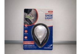 60 X NEW PACKAGED FALCON LED WALKING SHOE LIGHTS. STAY VISABLE & SAFE. RRP £9.99 EACH (ROW11)