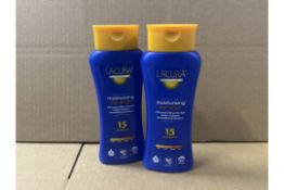 48 X LACURA MOISTURISING SUN LOTION. UVA & UVB PROTECTION. WATER RESISTANT. IMMEDIATE PROTECTION. 15