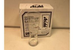 120 X BRAND NEW ASAHI SUPER DRY 0.3L GLASSES R18