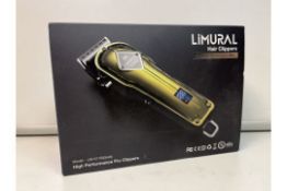 2 x BRAND NEW BOXED LIMURAL CORDLESS HAIR CLIPPER SETS. (OFC) HIGH PERFORMANCE PRO CLIPPER SET.