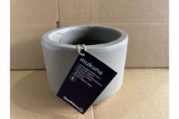 20 X NEW GOODHOME MUKUNA CONCRETE EFFECT PLANT POTS (ROW17)