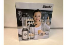 3 x BRAND NEW BOXED SBOLY PERSONAL MINI BLENDER. (ROW19MID) 350W, 600ML CAPACITY, COMES WITH 2
