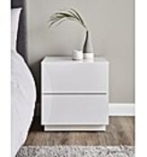 (REF117811) Allure High Gloss 2 Drawer Bedside Table RRP £178.5