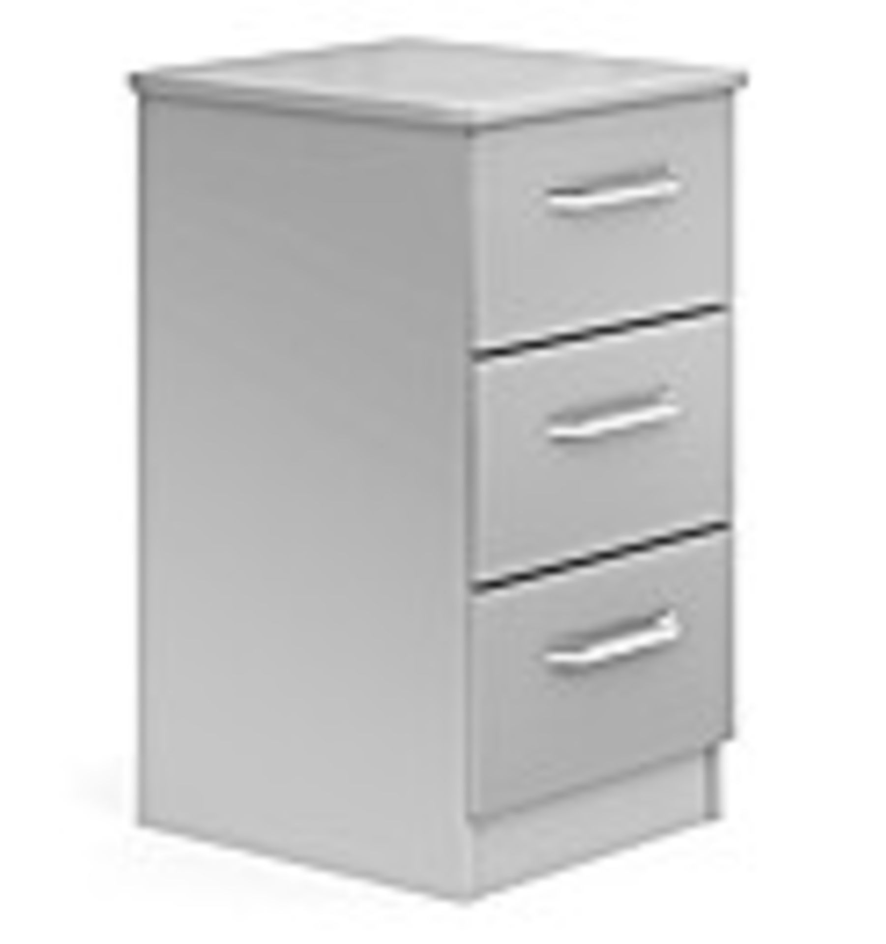 (REF117811) Kendal Ready Assembled High Gloss 3 Drawer Bedside Table RRP £238.5