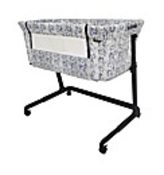 (REF117824) My Babiie Cherish by Dani Dyer Metallic Navy Marble Bedside Crib RRP £194.99