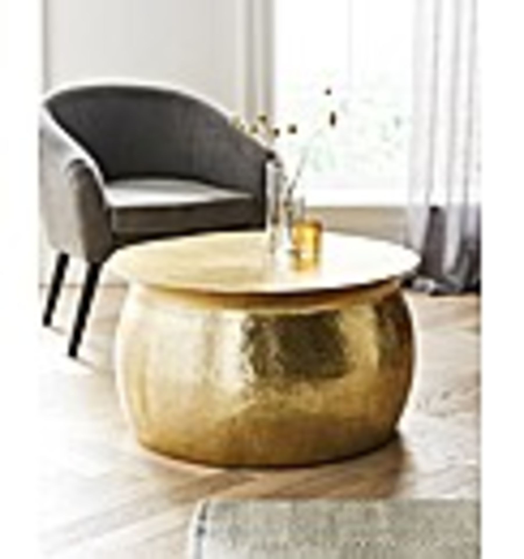 (REF117811) Aula Hammered Metal Coffee Table RRP £328.5