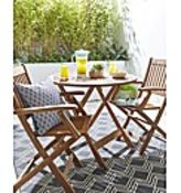 (REF117857) Wood Bistro Set with 2 Chairs RRP £253.5