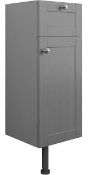 (SUPRM208) NEW Benita Grey Ash 1 Door and 1 Drawer Base Unit 300mm. RRP £300.00. Benita fitted