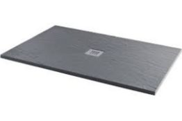 (EE48) New 1700 x 750 Slate Grey Effect Shower Tray. RRP £455.00. Small chip on bottom corner.