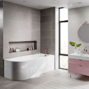 (EE31) New J Shape Bath 1500 x 750 . RRP £598.00. J-shaped baths offer a stylish twist on the more