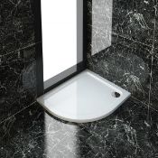 (40P) New 900x760mm Offset Quadrant Ultra Slim Shower Tray - Left. RRP £189.99. Constructed from