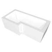 NEW (Z9) 1700x700mm Ardmore L shape right Hand Bath. RRP £563.00.Sturdy acrylic construction that'