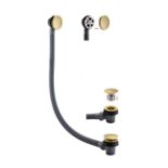 (DT98) NEW & BOXED Brushed Brass Bath Waste and Overflow Diameter - 66mm Connection Size - 1 1/4"