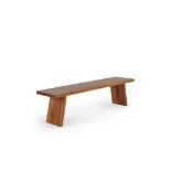 New Boxed - Cantilever Rustic Solid Oak Bench. 180cm Long. RRP £330 EACH. For a more open seating