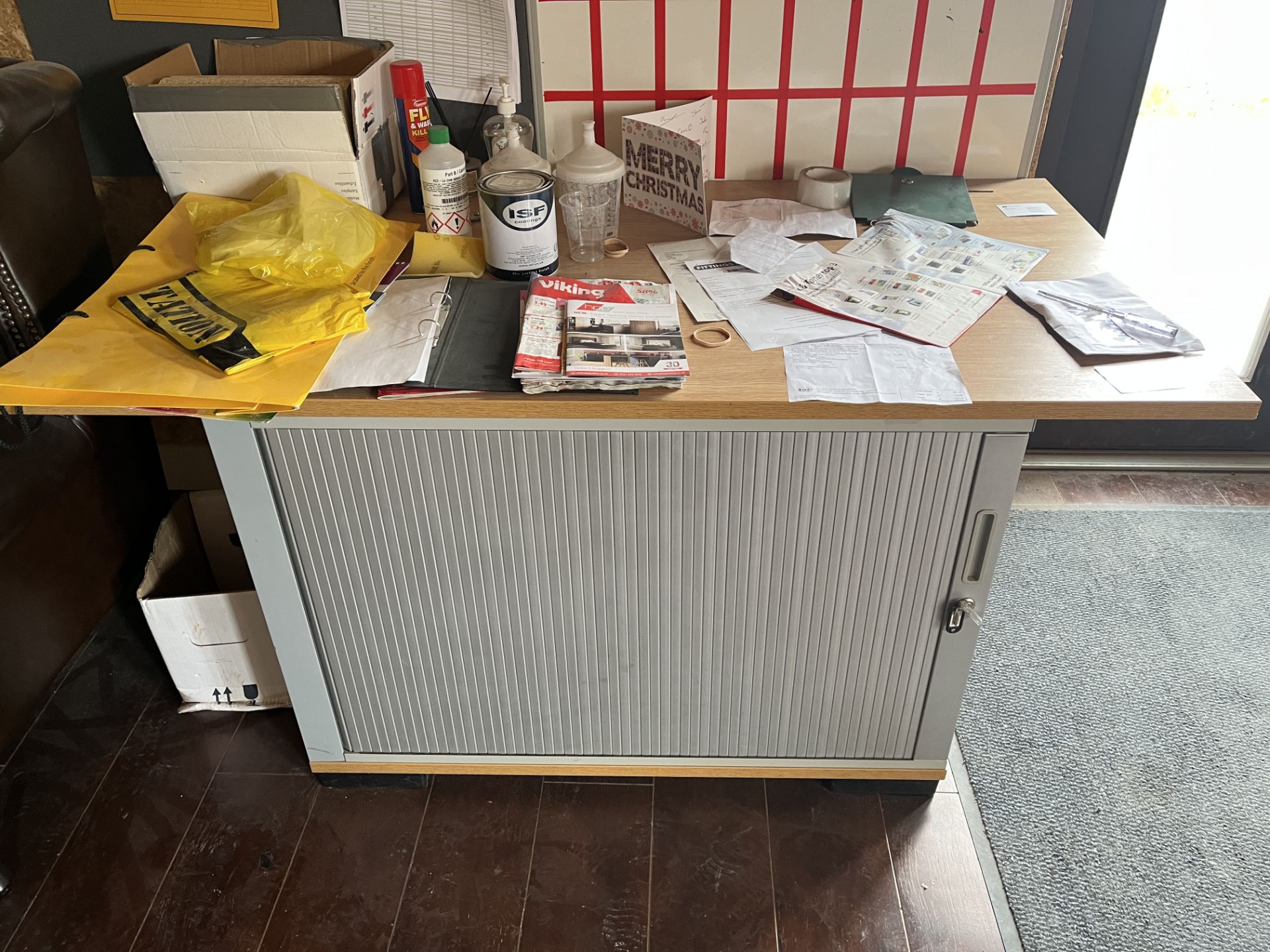 OFFICE FILING UNIT WITH SHUTTER DOOR AND LOCK