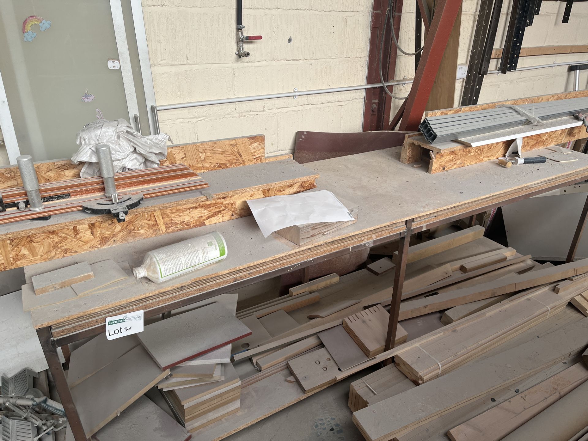 LARGE METAL/WOOD CHOPSAW TABLE