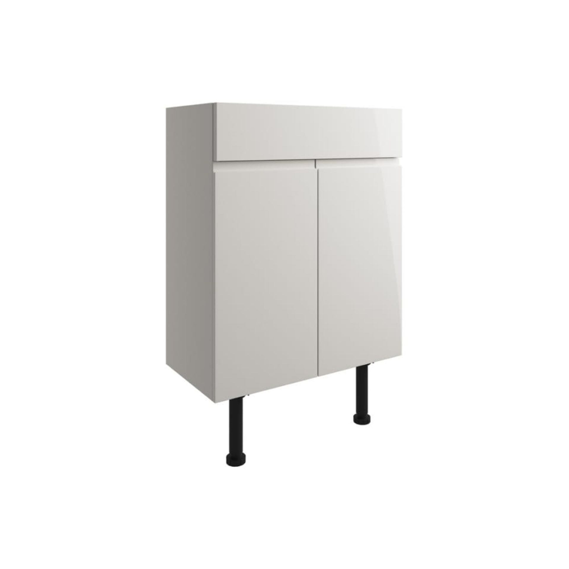 MFJFT0576 Valesso Pearl Grey Gloss 600mm Vanity Unit