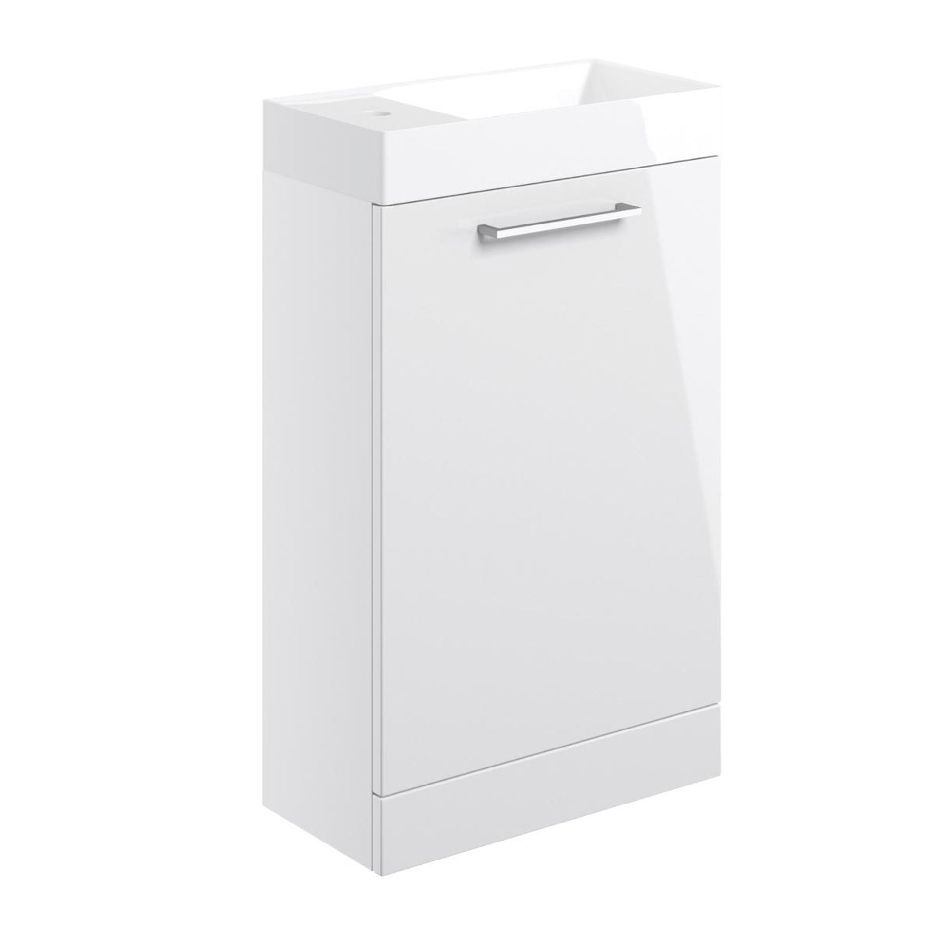 MFJFT0068 Volta White Gloss Floor Standing 1 Door Basin Unit