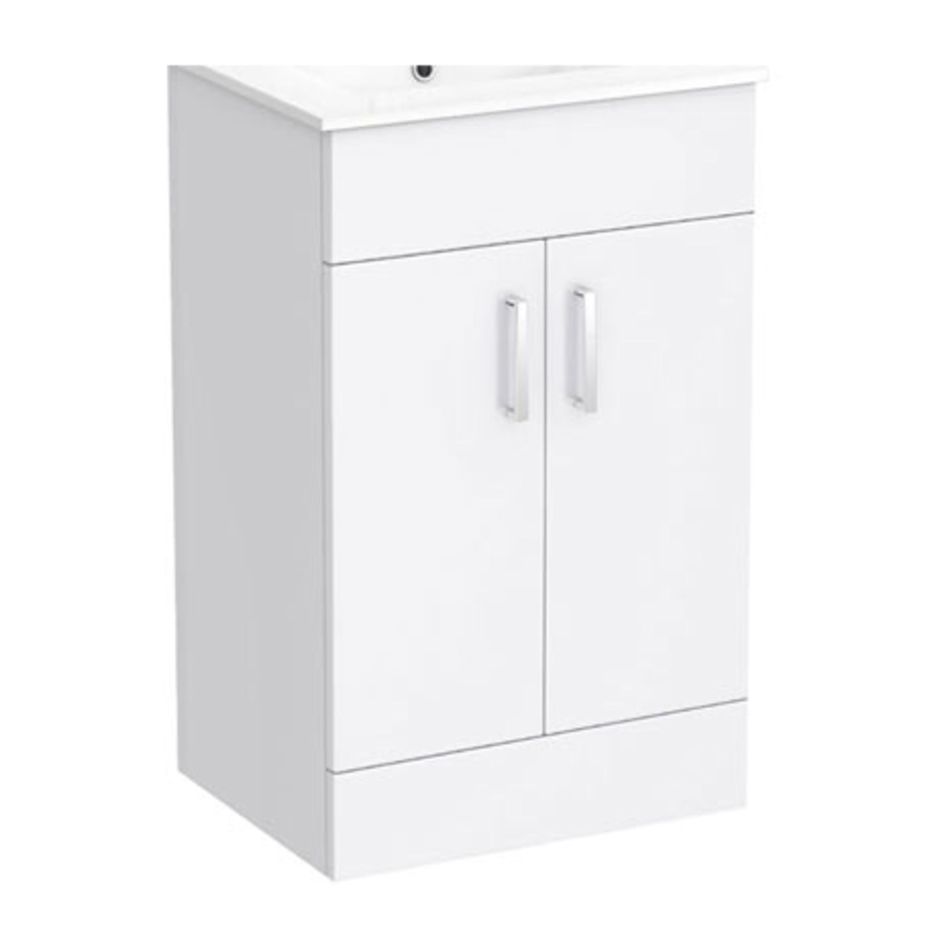 MFTFT0132 FURN 590 BASIN UNIT 2 DOORS WHITE GLOSS